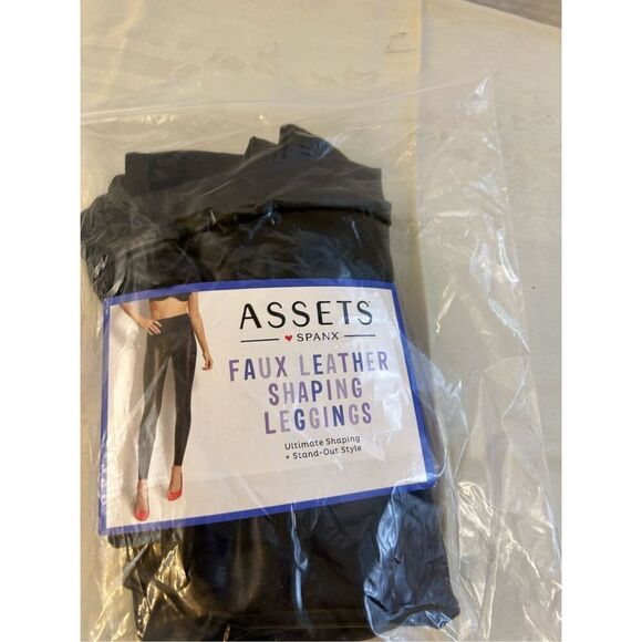Spanx Assets very black faux shaping leggings xl new Sara Blakely - Picture 3 of 3